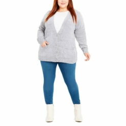 Evans Chenille Cardigan For Female -Cheap Evans Clothing Store unnamed file 1047