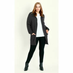 Evans Hooded Cardigan For Female -Cheap Evans Clothing Store unnamed file 1055