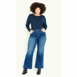 Evans Curve Fit Wide Leg Jeans For Female
