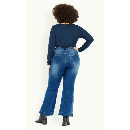 Evans Curve Fit Wide Leg Jeans For Female 4 Evans Curve Fit Wide Leg Jeans For Female - Image 2