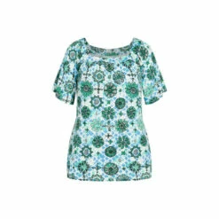 Evans Paisley Tile Square Neck Top For Female -Cheap Evans Clothing Store unnamed file 1125