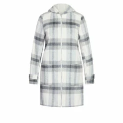 Evans Hooded Check Coat For Female -Cheap Evans Clothing Store unnamed file 114