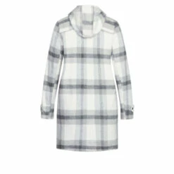 Evans Hooded Check Coat For Female -Cheap Evans Clothing Store unnamed file 116