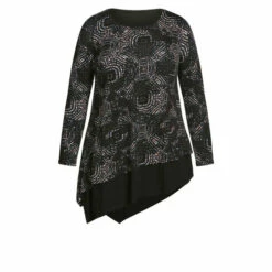 Evans Cosmos Layered Tunic Top For Female -Cheap Evans Clothing Store unnamed file 1190