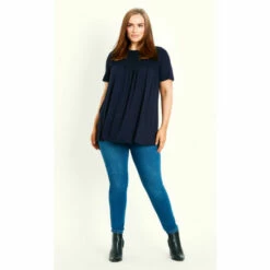 Evans Plain Shirred Yoke Top For Female