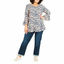 Evans Gem Ruffle Tunic Top For Female -Cheap Evans Clothing Store unnamed file 1200