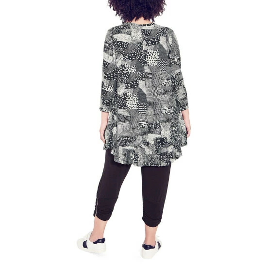 Evans Imogen Frill Print Tunic Top For Female 4 Evans Imogen Frill Print Tunic Top For Female - Image 2