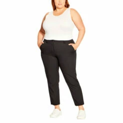 Evans Naples Tapered Trousers - Short For Female -Cheap Evans Clothing Store unnamed file 1245