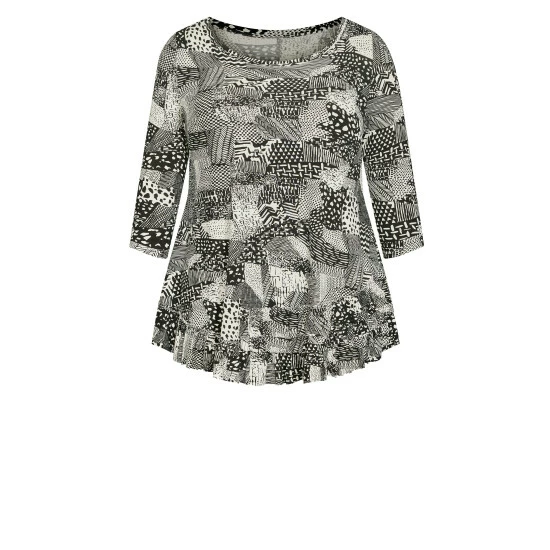 Evans Imogen Frill Print Tunic Top For Female 5 Evans Imogen Frill Print Tunic Top For Female - Image 3