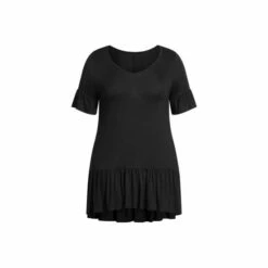 Evans Frill Hem Top For Female -Cheap Evans Clothing Store unnamed file 1300