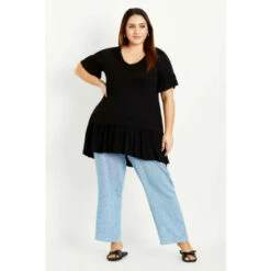 Evans Frill Hem Top For Female -Cheap Evans Clothing Store unnamed file 1301