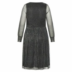 Evans Plisse Spot Dress For Female -Cheap Evans Clothing Store unnamed file 136