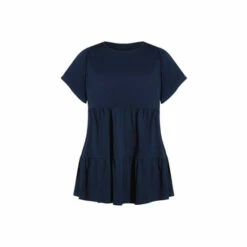 Evans Tiered Short Sleeve T-Shirt For Female -Cheap Evans Clothing Store unnamed file 1362