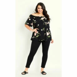 Evans Floral Bardot Top For Female