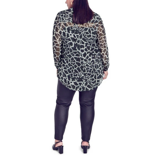 Evans Vienna Ruffle Print Shirt For Female 4 Evans Vienna Ruffle Print Shirt For Female - Image 2