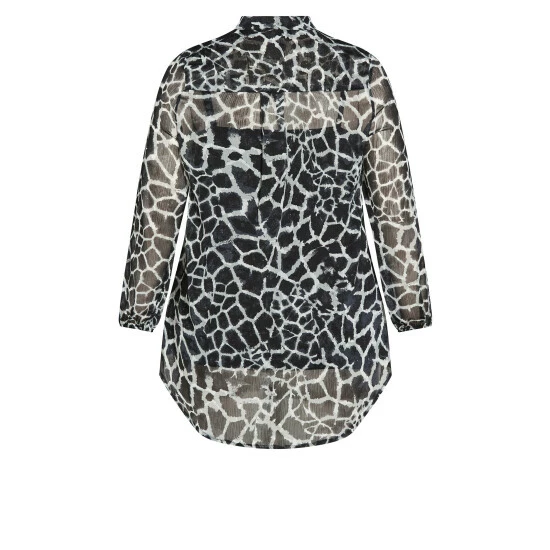 Evans Vienna Ruffle Print Shirt For Female 6 Evans Vienna Ruffle Print Shirt For Female - Image 4