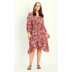 Evans Print Hanky Hem Dress For Female -Cheap Evans Clothing Store unnamed file 1431