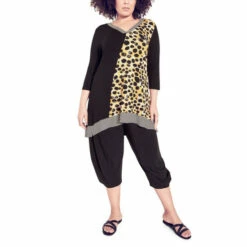 Evans Sienna Spliced Tunic Top For Female