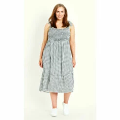 Evans Check Tie Detail Dress For Female -Cheap Evans Clothing Store unnamed file 1450
