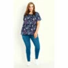 Evans Floral Print Bardot Top For Female -Cheap Evans Clothing Store unnamed file 1451