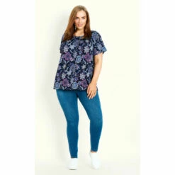 Evans Floral Print Bardot Top For Female