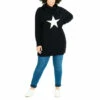 Evans Star Cowl Neck Jumper For Female -Cheap Evans Clothing Store unnamed file 1455