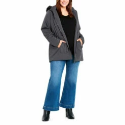 Evans Faux Fur Lightweight Coat For Female