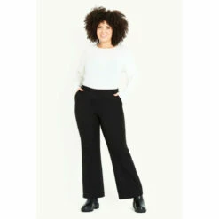 Evans Picasso Bootscut Trousers - Short For Female