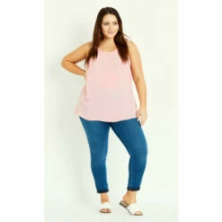 Evans Scoop Neck Vest For Female -Cheap Evans Clothing Store unnamed file 1566