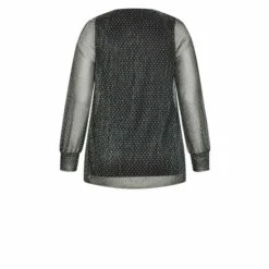 Evans Sparkle Plisse Tunic Top For Female -Cheap Evans Clothing Store unnamed file 1573