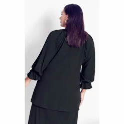 Evans Blouson Sleeve Tunic Top For Female -Cheap Evans Clothing Store unnamed file 1653