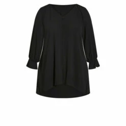 Evans Blouson Sleeve Tunic Top For Female -Cheap Evans Clothing Store unnamed file 1655