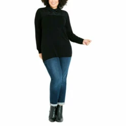 Evans Collared Jumper For Female -Cheap Evans Clothing Store unnamed file 1668