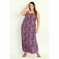 Evans Strappy Smudge Print Dress For Female