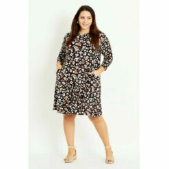 Evans Heart Animal Pocket Dress For Female