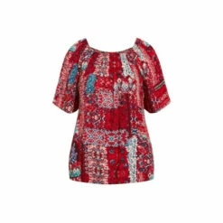 Evans Tile Bardot Top For Female -Cheap Evans Clothing Store unnamed file 1690