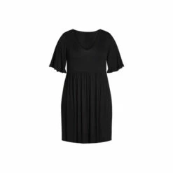 Evans Plain Frill Sleeve Dress For Female -Cheap Evans Clothing Store unnamed file 1706