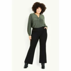 Evans Picasso Bootscut Trousers - Long For Female