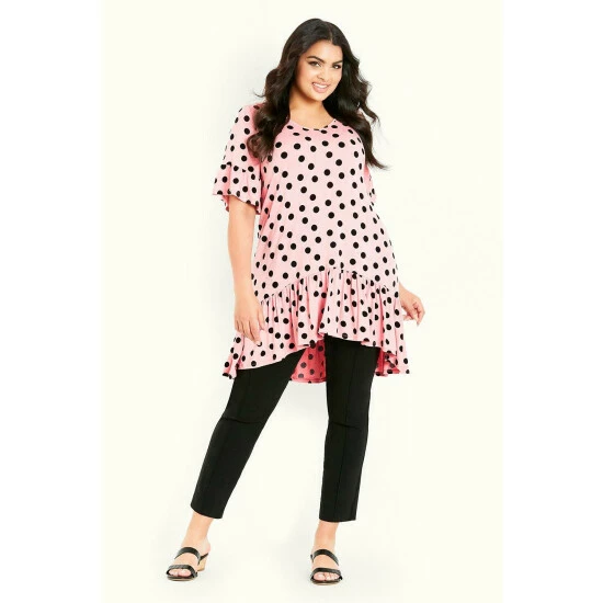 Evans Frill Hem Print Top For Female 3 Evans Frill Hem Print Top For Female