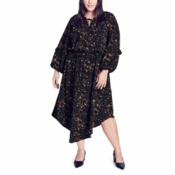 Evans Drop In Print Dress For Female -Cheap Evans Clothing Store unnamed file 1736