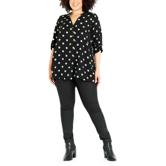 Evans Three Button Print Shirt For Female 3 Evans Three Button Print Shirt For Female