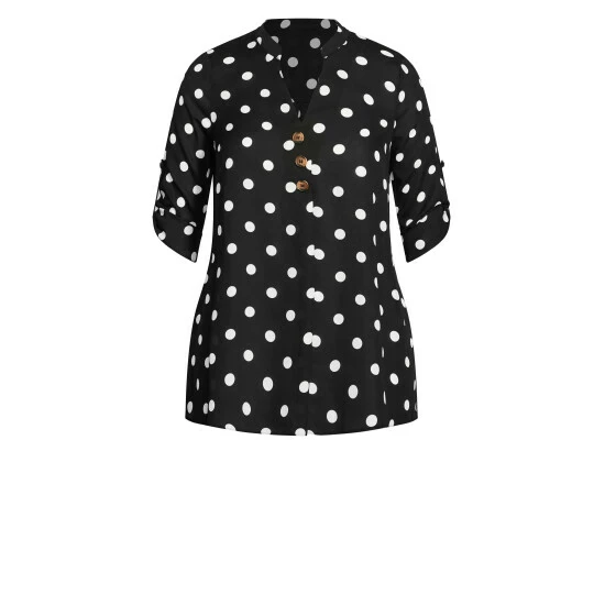 Evans Three Button Print Shirt For Female 5 Evans Three Button Print Shirt For Female - Image 3