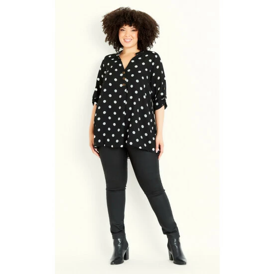 Evans Three Button Print Shirt For Female 7 Evans Three Button Print Shirt For Female - Image 5