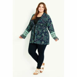 Evans Paisley Print Kimono For Female
