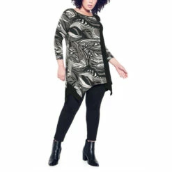 Evans Fauna Spliced Tunic Top For Female -Cheap Evans Clothing Store unnamed file 1846