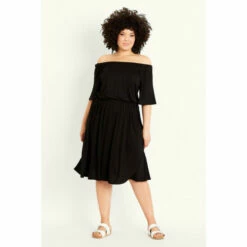 Evans Bardot Waist Dress For Female 9 Evans Bardot Waist Dress For Female -Cheap Evans Clothing Store unnamed file 1859