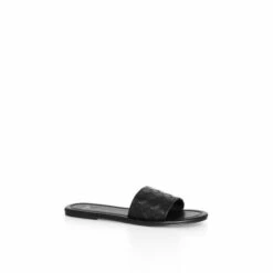 Evans Wide Fit Weave Slides For Female