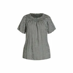 Evans Shirred Gingham Top For Female 8 Evans Shirred Gingham Top For Female -Cheap Evans Clothing Store unnamed file 1897