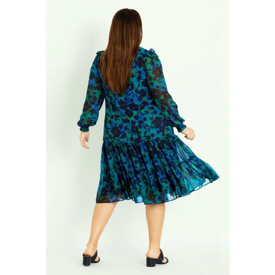 Evans High Neck Frill Dress For Female 4 Evans High Neck Frill Dress For Female - Image 2