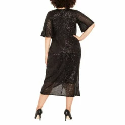 Evans Sequin Wrap Dress For Female -Cheap Evans Clothing Store unnamed file 196